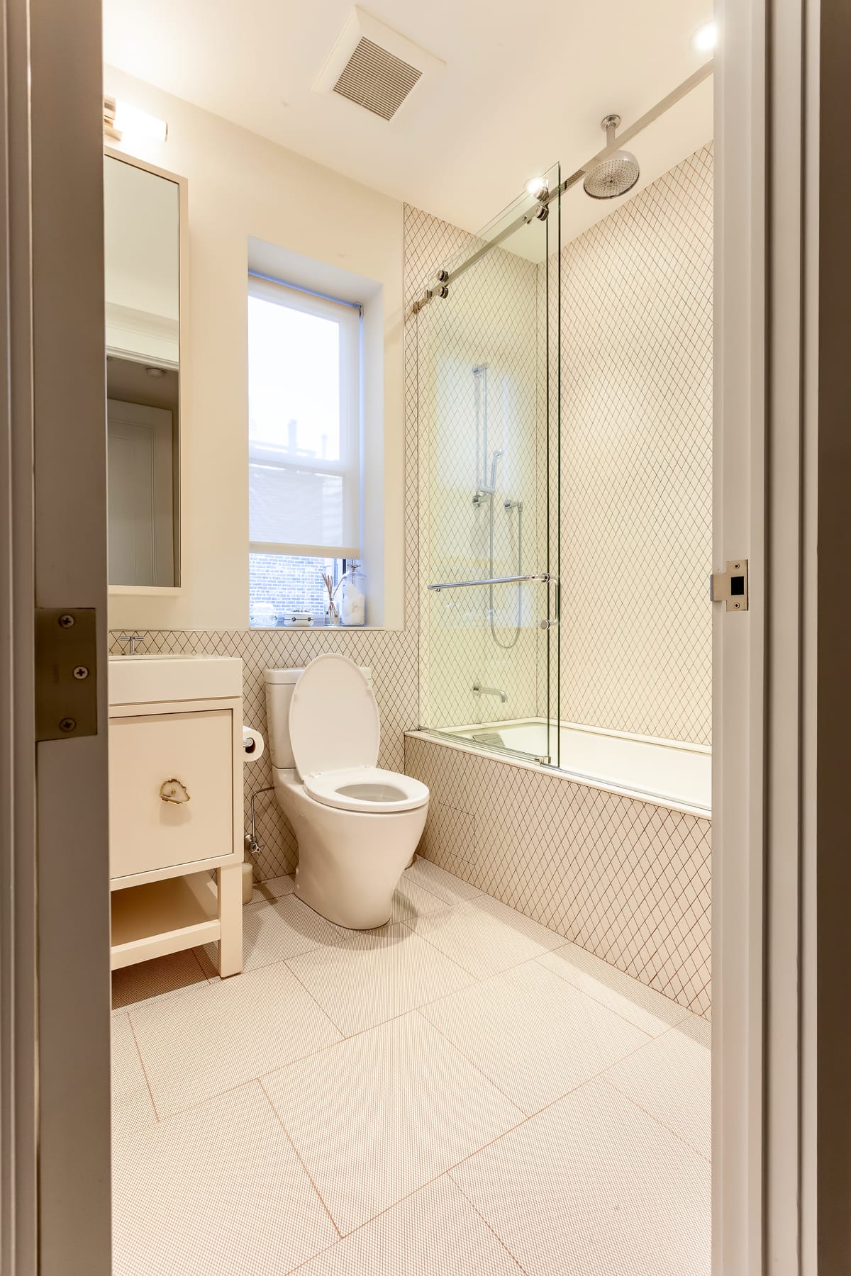 hallway with wainscot