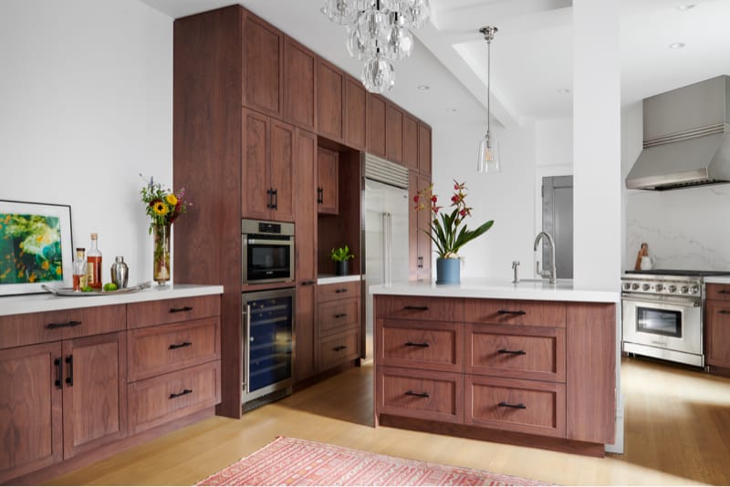 living room with a reclaimed wood ceiling