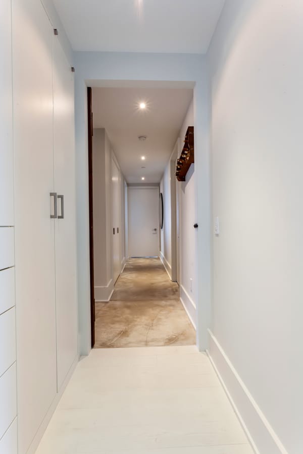 living room with a reclaimed wood ceiling