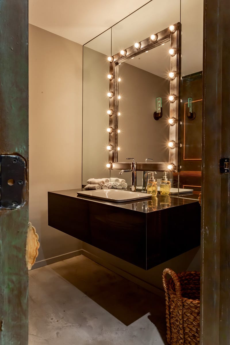 living room with a reclaimed wood ceiling
