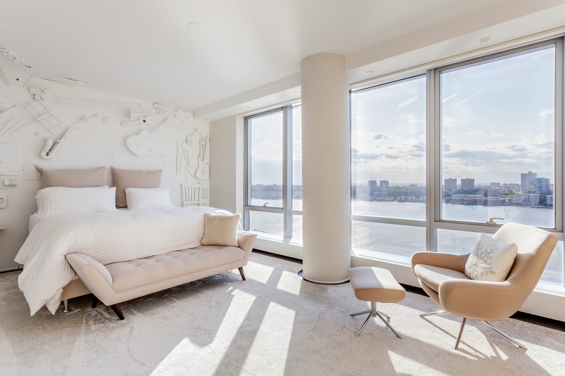living room with a reclaimed wood ceiling